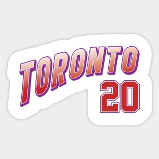 Retro Toronto Number 20 Sticker